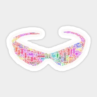 Sunglasses Silhouette Shape Text Word Cloud Sticker